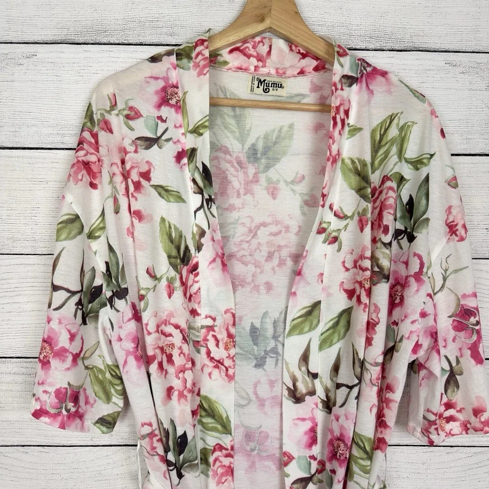 Show Me Your Mumu Brie Robe Garden of Bloom Women One Size Floral Print Coquette